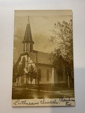 Antique RPPC Lutheran Church Brenham TX AZO Real Photo Postcard c1904 picture
