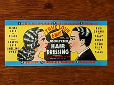 1930s True Love 6 Way Jockey Club Hair Dressing Valmor Label Black Americana picture