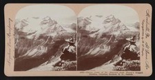 Glacial crest of Mt. Emerald from Wapta's rugged heights Canadian Old Photo picture