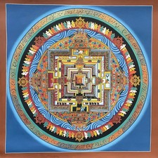 Kalachakra Mandala Tibetan Hand-Painted Thangka Painting (19