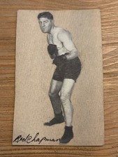 Vintage 1920's Red Chapman Boxing Postcard Cutout, As Is picture