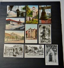 Lot 10 Vintage California Mission Postcards Frashers San Juan Santa Barbara  picture