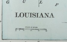 Vintage 1901 LOUISIANA Map 11