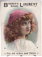 Vintage 19th-Century Advertising Trade Card for Barber's Magic Liniment picture