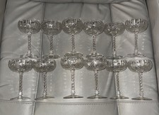 Alpine Rock Sharpe Set of 12 Etched Dessert Liquor Cocktail Glass 5 1/4