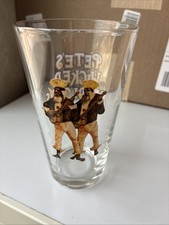 Vtg Pete’s Wicked Mardi Gras Banjo Men Beer Ale Pint Glass 6” Libby 13 picture