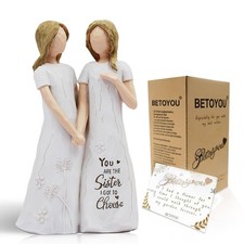 Best Friend Birthday Gifts for Women - Resin Sister Figurines Best Friend Sis... picture