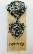 Antique Franco-American USJB 1925 25th Anniv Medal Badge Whitehead Hoag Holyoke picture