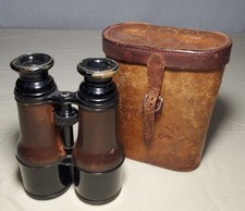 Vintage Antique Colmont Ft Paris WWI Era Binoculars with Leather Case picture