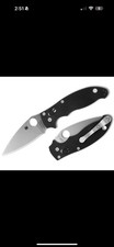 Spyderco Manix 2 MAGANAMAX Stonewashed Plain Blade Black G10 Handles C101GP2 picture