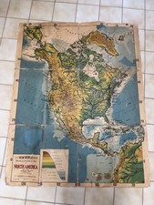 Vintage C. S North America Map Large 41