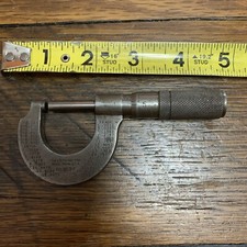VINTAGE STARRETT OUTSIDE MICROMETER  NO. 203-F 1 INCH 203 203F picture
