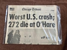 Vintage CHICAGO TRIBUNE May 26, 1979 American Airlines Flight 191 Worst US Crash picture