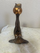 Henry Van Wolf Bronze Nude Woman Cigarette Lighter picture