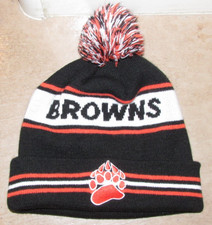 Vintage Cleveland Browns Pom Pom Beanie Hat - NFL Football picture