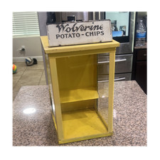 Vintage Wolverine Potato Chips Countertop Store Display Ad Cabinet c. 1930s-50s  picture
