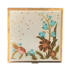 Vintage Powder compact 4” Wadsworth multi goldtone unused beautiful #270 picture