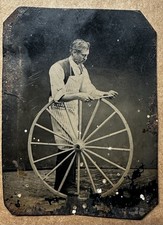 1/6 Occupational Tintype Wagon Wheel Maker Rare picture