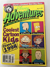 DISNEY ADVENTURES Magazine VINTAGE March 1998 Cartoon Kids picture