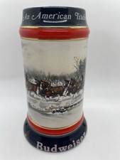 Vintage 1990 Budweiser Collectors Series An American Tradition Beer Mug Stein picture