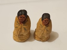 Chalkware Native American Salt & Pepper Shakers Set picture