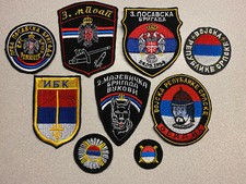 REPUBLIC SRPSKA ARMY, GROUPING OF 9 PATCHES,  CIRCA 1992-1995, VINTAGE, WARTIME picture