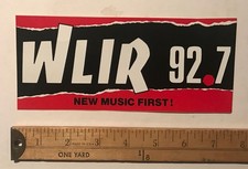 WLIR 92.7 FM Vintage 1985 “New Music First” Bumper Sticker—Still Unused picture