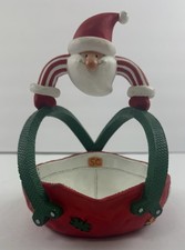 DEPT 56 SANTA'S SUSPENDERS CHRISTMAS CANDY DISH SANTA PANTS TREAT DISH picture