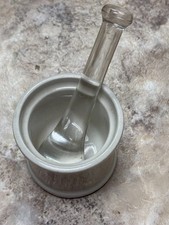 Vintage Sterling Vitrified China Ohio USA - Mortar and Pestle set - ARMY Medical picture