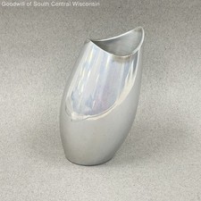 Vintage Nambe Studio 6102 Karim Rashid Metal Flume Bud Vase 1994 picture