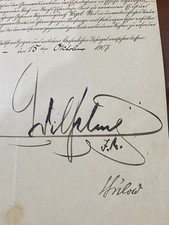 Kaiser Wilhelm II of Germany original hand signed autographed 1907 FreeShipping picture