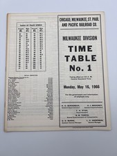 Milwaukee Road Milwaukee Division Timetable 1 - May 16, 1966 picture