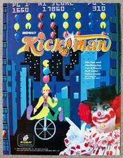 Kick-Man Original Video Arcade Flyer | 1981 Midway | Near Mint Condition picture