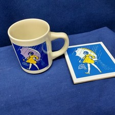 Vintage Collector's Morton's Salt 150th Anniversary-1968 Era Mug/ Coaster Set picture