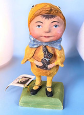 RARE Debra Schoch Bethany Lowe Easter Chick Boy Holding Chocolate Bunny NEW picture