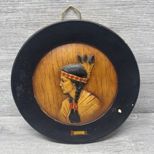 Vintage 1961 souvenir wall plaque from the Cherokee Indian Reservation N.C. picture