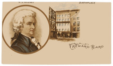 1880s-90s Wolfgang Amadeus Mozart Victorian Trade Card F199 picture