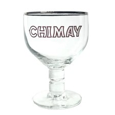 Chimay Beer Glass Critzenhoff Cristal 26cl Silver Rim Beer Glass picture