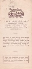 c1950 The Biltmore Plaza Recreation Center Asheville NC Brochure picture