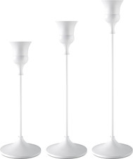 Candlestick Holders White, 3 Packs Taper Candle Holder for Candlesticks, Candle picture