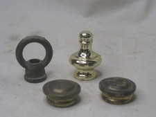 4 vintage solid metal  lamp finals lighting topper accent finial lot picture