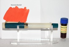 NEW JINHAO CENTURY 100 TEAL BLUE SKY RESIN FOUNTAIN PEN WITH FINE NIB picture