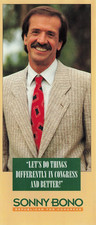 Sonny Bono Republican for Congress Campaign Brochure Palm Springs Pete Wilson picture
