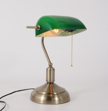 8.9inch Green Retro Bread Table Lamp, Independent Glass Reading/bedside Lamp,New picture