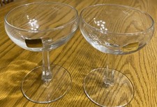 Luminarc Verrerie D'Arques France Stemmed Champagne Coupes Sherbet Bowls Pair picture
