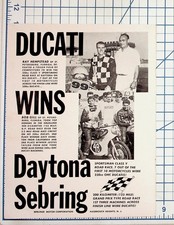 Vintage Ducati Wins Daytona Sebring Motorcycle Race Ad Ephemera picture