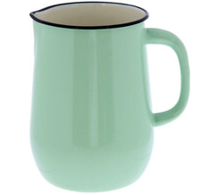 Novomoskovsk Green Enamel Jug Vintage Pitcher Water Jug 2.6-qt picture