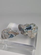 Matched Pair Blue-Green Wavellite Vug Specimens de Linde Pit Garland AR picture