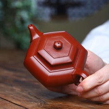 Pottery Handcrafted Purple Clay Six-sided Teapot Premium Quality Artisan picture
