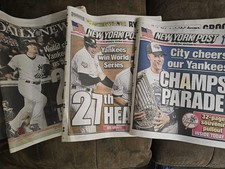 Nov. 5, 2009 Daily News Post And Parade Yankees 27th Champions Newspaper Lot picture